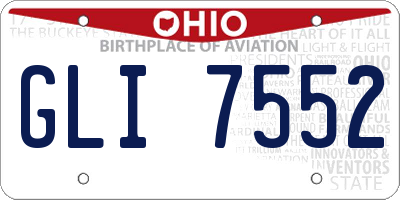 OH license plate GLI7552