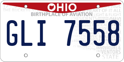 OH license plate GLI7558