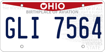 OH license plate GLI7564