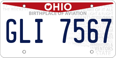 OH license plate GLI7567
