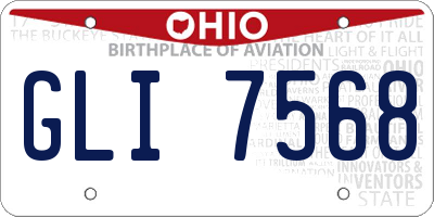 OH license plate GLI7568