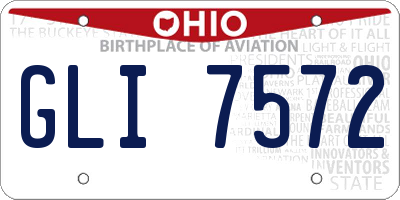 OH license plate GLI7572