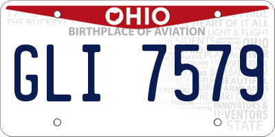 OH license plate GLI7579