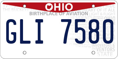 OH license plate GLI7580