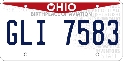 OH license plate GLI7583