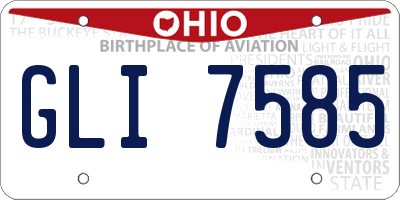 OH license plate GLI7585
