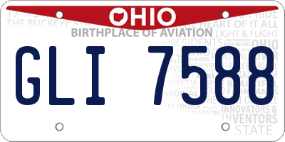 OH license plate GLI7588