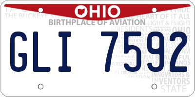 OH license plate GLI7592