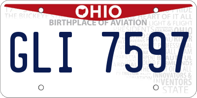 OH license plate GLI7597