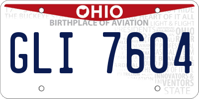 OH license plate GLI7604