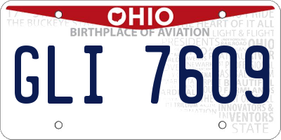 OH license plate GLI7609