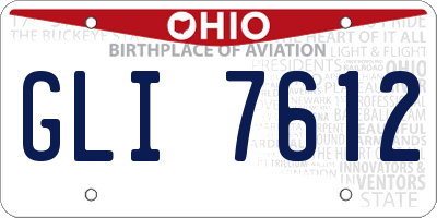 OH license plate GLI7612