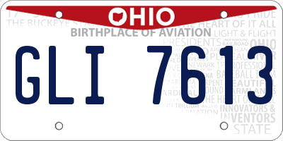 OH license plate GLI7613