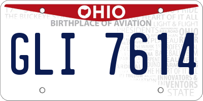 OH license plate GLI7614