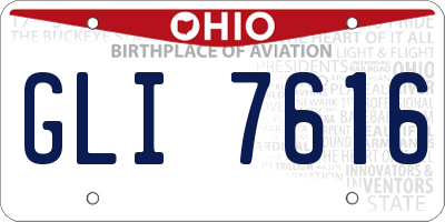OH license plate GLI7616