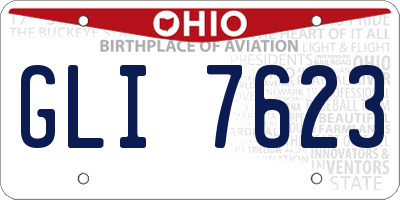 OH license plate GLI7623