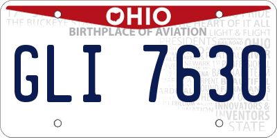 OH license plate GLI7630