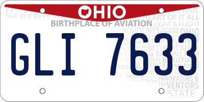OH license plate GLI7633