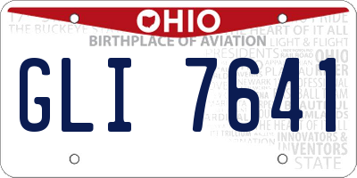 OH license plate GLI7641