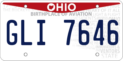 OH license plate GLI7646