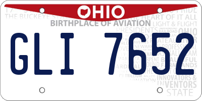 OH license plate GLI7652