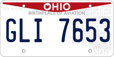 OH license plate GLI7653