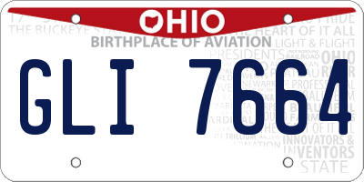 OH license plate GLI7664