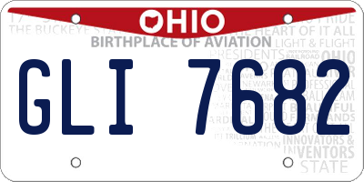 OH license plate GLI7682