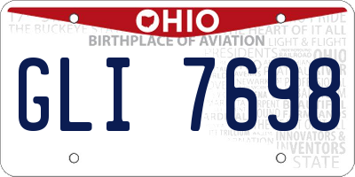 OH license plate GLI7698