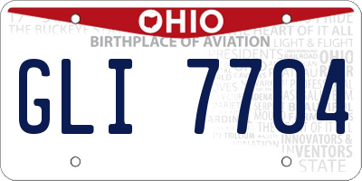 OH license plate GLI7704