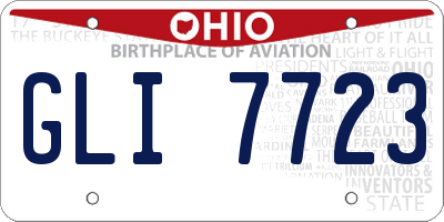 OH license plate GLI7723