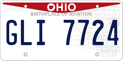 OH license plate GLI7724