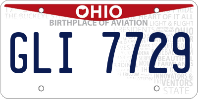 OH license plate GLI7729