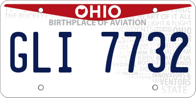 OH license plate GLI7732