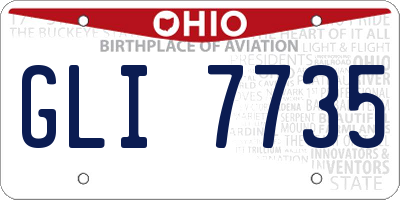 OH license plate GLI7735