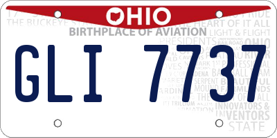 OH license plate GLI7737