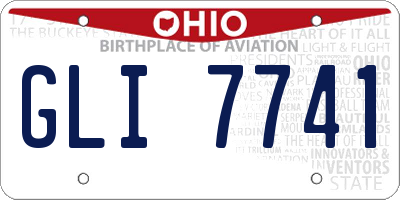 OH license plate GLI7741