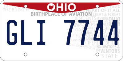 OH license plate GLI7744
