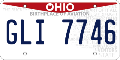 OH license plate GLI7746