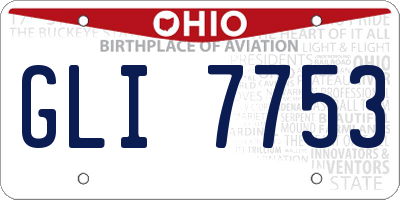 OH license plate GLI7753