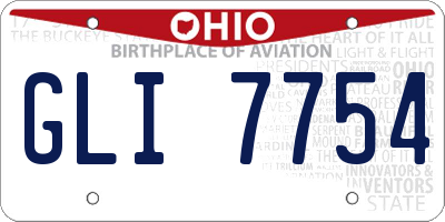 OH license plate GLI7754