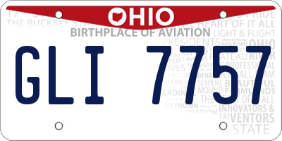 OH license plate GLI7757