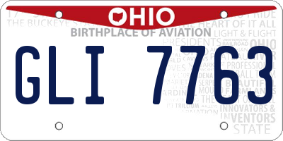 OH license plate GLI7763