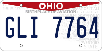OH license plate GLI7764