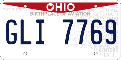 OH license plate GLI7769