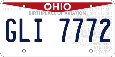 OH license plate GLI7772