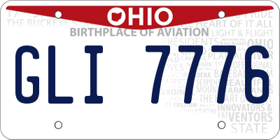 OH license plate GLI7776
