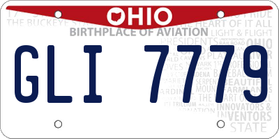 OH license plate GLI7779