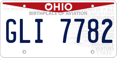 OH license plate GLI7782