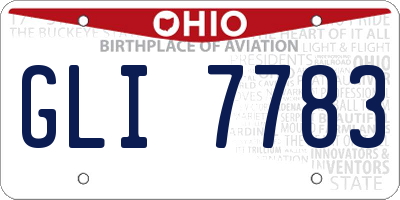 OH license plate GLI7783